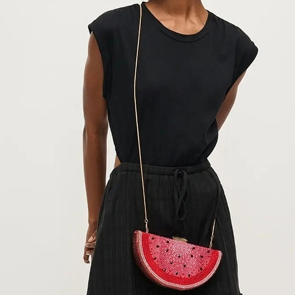 Tabitha Evening Bag Bling Rhinestone Water Melon Purse Urban Expressions NWT$90 - Picture 3 of 13